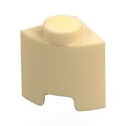 LEGO part 7532 Brick Round, Quarter 1 x 1 in Brick Yellow/ Tan