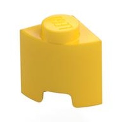 LEGO part 7532 Brick Round, Quarter 1 x 1 in Bright Yellow/ Yellow