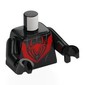 Torso, Red Spider, Silver Webbing print, Black Arms and Hands