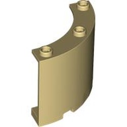LEGO part 4041 Panel 4 x 4 x 3 Quarter Cylinder in Brick Yellow/ Tan