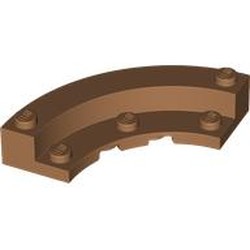 LEGO part 5532 Brick Round Corner 5 x 5 Macaroni with 1/3 Inner Side in Medium Nougat