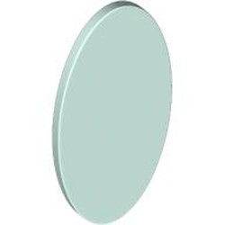 LEGO part 92747 Shield Ovoid with Grip [Plain] in Aqua/ Light Aqua