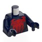 Torso, Red Spider, Black Shapes print, Dark Blue Arms and Hands