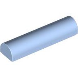 LEGO part 79756 Brick Curved 1 x 4 x 2/3 Double, No Studs in Light Royal Blue/ Bright Light Blue