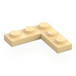 LEGO part 77844 Plate 3 x 3 Corner in Brick Yellow/ Tan