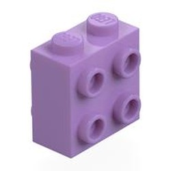 LEGO part 80796 Brick Special 1 x 2 x 1 2/3 with 8 Studs on 2 Sides in Medium Lavender