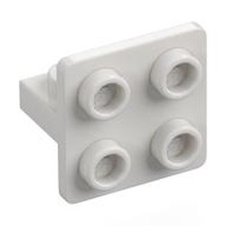 LEGO part 7674 Bracket 1 x 2 - 2 x 2 Centered in White