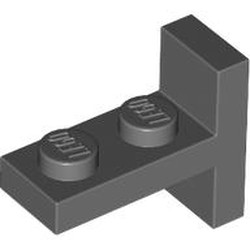 LEGO part 4585 Bracket 1 x 2 with 1 x 2 Vertical Studs in Dark Stone Grey / Dark Bluish Gray