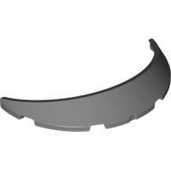 LEGO part 7207 Wheel Arch, Mudguard 8 x 4 x 1 in Dark Stone Grey / Dark Bluish Gray