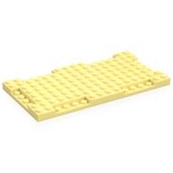 LEGO part 2629 Plate Special 8 x 16 x 2/3 with Six Recessed Edges in Cool Yellow/ Bright Light Yellow
