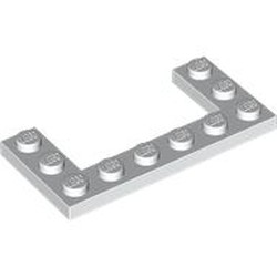 LEGO part 77842 Plate 3 x 6 with 2 x 4 Cutout in White