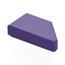 LEGO part 5091 Tile 1 x 2 with Stud Notch Left in Medium Lilac/ Dark Purple