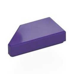 LEGO part 5092 Tile 1 x 2 with Stud Notch Right in Medium Lilac/ Dark Purple