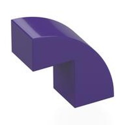 LEGO part 5907 Brick Curved 1 x 2 x 1 2/3 with 1 Cutout in Medium Lilac/ Dark Purple