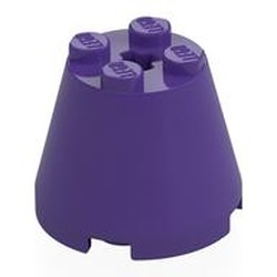 LEGO part 6233 Cone 3 x 3 x 2 in Medium Lilac/ Dark Purple