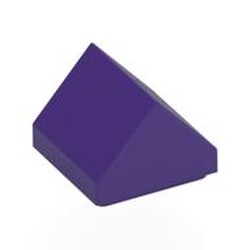 LEGO part 35464 Brick Sloped Double 45° 1 x 1 in Medium Lilac/ Dark Purple