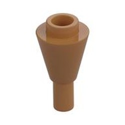 LEGO part 11610 Cone 1 x 1 Inverted with Bar at Bottom (Ice Cream Cone) in Medium Nougat