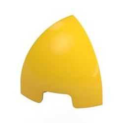 LEGO part 5848 Brick Round Curved 1 x 1 x 1 Quarter Dome in Bright Yellow/ Yellow