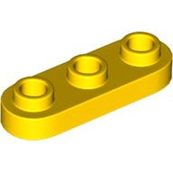 LEGO part 77850 Plate Special 1 x 3 Rounded with 3 Open Studs in Bright Yellow/ Yellow