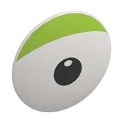 LEGO part 75902pr0038 Shield Round Bowed with print in White