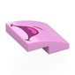 Slope Curved 2 x 2 x 2/3 with Open Mouth, Pink Tongue print