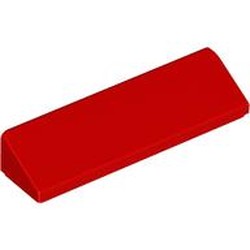 LEGO part 7835 Slope 30° 1 x 4 x 2/3 in Bright Red/ Red