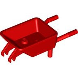 LEGO part 98288 Equipment Wheelbarrow in Bright Red/ Red