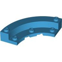 LEGO part 5532 Brick Round Corner 5 x 5 Macaroni with 1/3 Inner Side in Dark Azure