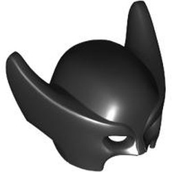 LEGO part 17018pat0001 Mask Wolverine with White Eyes pattern in Black