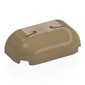 Brick Curved 2 x 4 Triple, No Studs with Dark Brown Closed Eyes print
