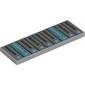 Tile 2 x 6 with Grey, Azure MEARSK Shipping Containers print