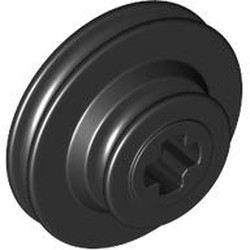 LEGO part 7335 Pulley, 2-Stage in Black