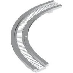 LEGO part 7334 Gear Track Curve 90° 17 1/2 x 17 1/2 in White