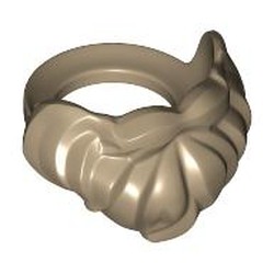 LEGO part 93223 Minifig Neckwear Beard and Mustache, Short in Sand Yellow/ Dark Tan