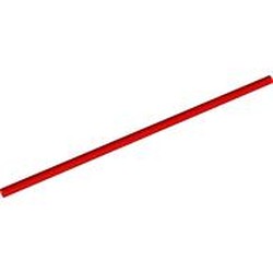 LEGO part 75c14 Hose Rigid 3mm D. 14L / 11.2cm in Bright Red/ Red