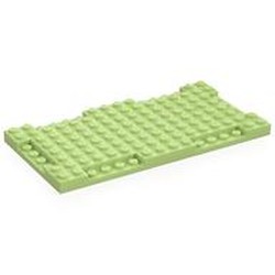 LEGO part 2629 Plate Special 8 x 16 x 2/3 with Six Recessed Edges in Spring Yellowish Green/ Yellowish Green