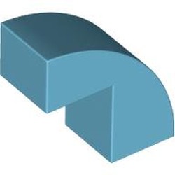 LEGO part 5907 Brick Curved 1 x 2 x 1 2/3 with 1 Cutout in Medium Azure