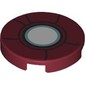 Tile Round 2 x 2 with White/Medium Blue Repulsor print