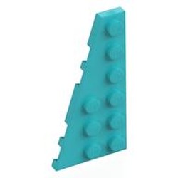 LEGO part 54384 LEFT PLATE 3X6 W ANGLE in Medium Azure