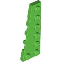 LEGO part 78443 Wedge Plate 6 x 2 Left in Bright Green