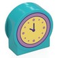 Duplo Brick 1 x 3 x 2 Round Top, Cut Away Sides with Bright Light Yellow Clock Print
