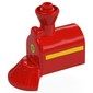 Duplo Train Front, Steam Engine with Cow Catcher with Green Light and Yellow Stripe Print