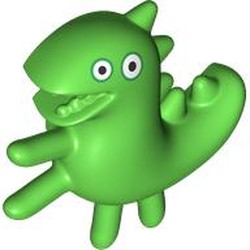LEGO part upn9998 Duplo Stuffed Animal with Face print in Bright Green