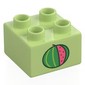 Duplo Brick 2 x 2 with Watermelon Print
