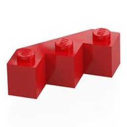 LEGO part 2462 Wedge 3 x 3 Facet in Bright Red/ Red