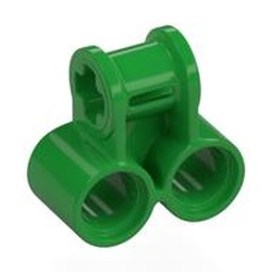 LEGO part 32291 Technic Axle and Pin Connector Perpendicular Double in Bright Green