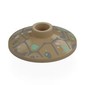 Dish 2 x 2 Inverted with Organic Sand Blue Lines, Sand Green Splotches print