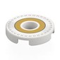 Tile Round 2 x 2 with Hole with Gold Circle print