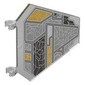 Flag 5 x 6 Hexagonal with U Clips with Gold/Silver/Dark Silver Circuitry print