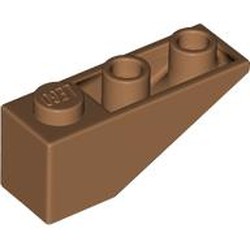 LEGO part 4287c Slope Inverted 33° 3 x 1 with Internal Stopper and No Front Stud Connection in Medium Nougat